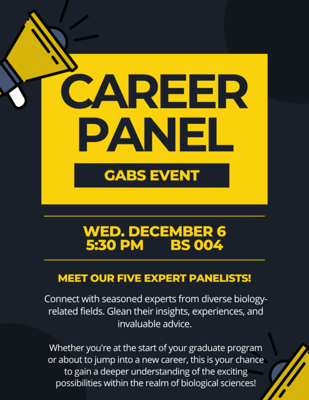 Career Panel – Wed, Dec. 6